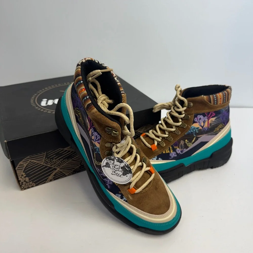 Inkkas‎ Mohave Trekk Boot Mens 11 Brown Suede Desert Print Hiking SS231015 NEW